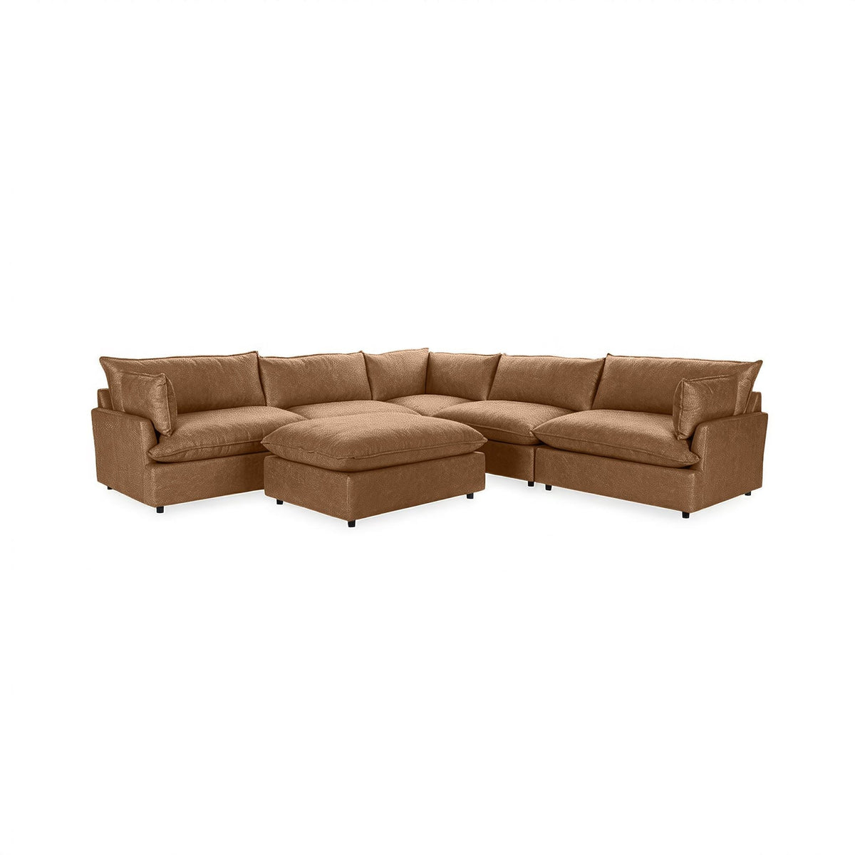 Caplan - 6 Piece Modular Sectional With Ottoman - Select Living Furniture - 2 Piece Living Room Sets - Classic Home - 5308SC6EPSN - El Paso Sand - Caplan - 6 Piece Modular Sectional With Ottoman -