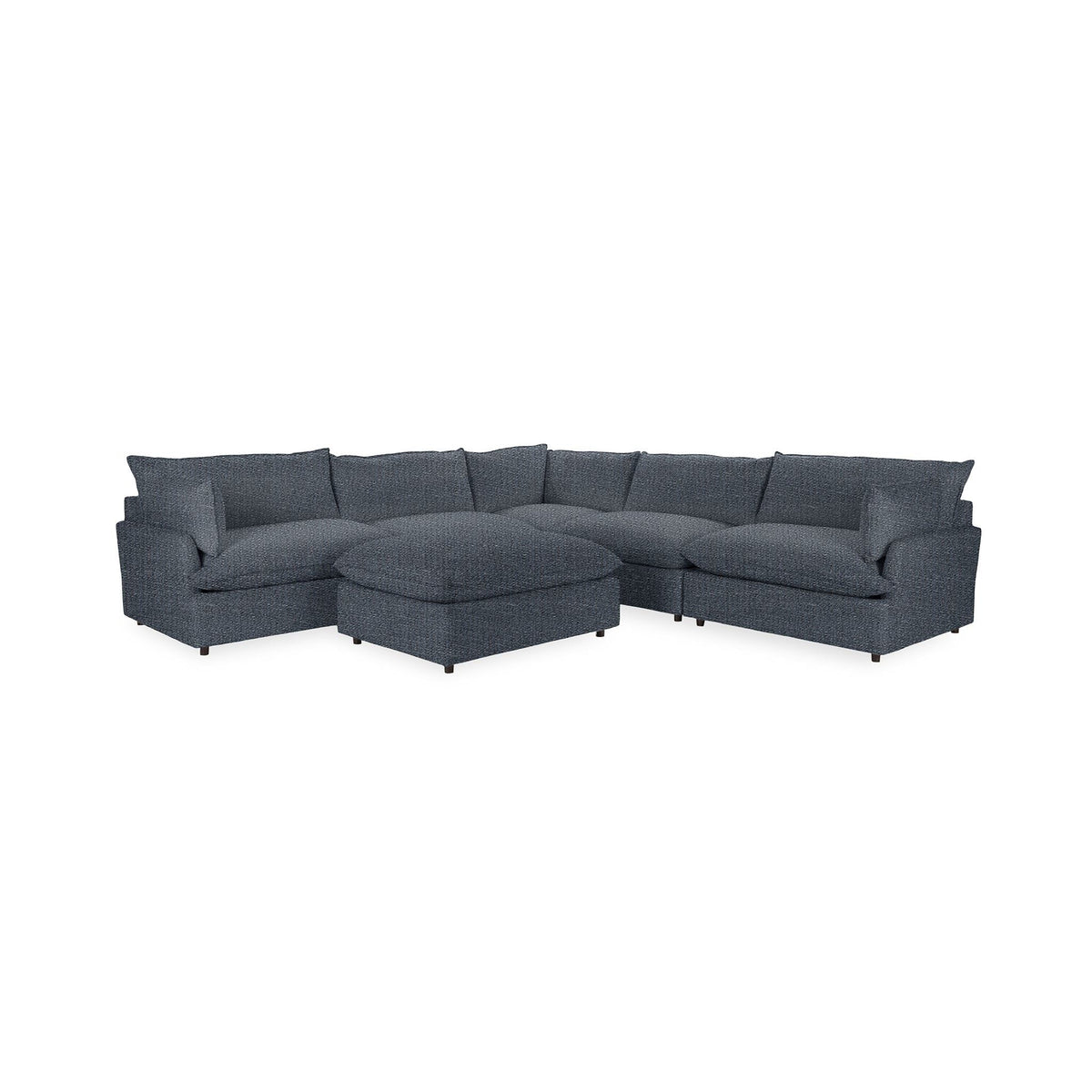 Caplan - 6 Piece Modular Sectional With Ottoman - Select Living Furniture - 2 Piece Living Room Sets - Classic Home - 5308SC622102 - Midnight Denim - Caplan - 6 Piece Modular Sectional With Ottoman -