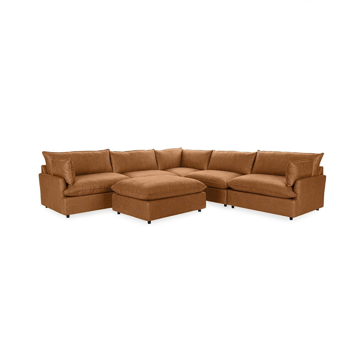 Caplan - 6 Piece Modular Sectional With Ottoman - Select Living Furniture - 2 Piece Living Room Sets - Classic Home - 5308SC6EPSD - El Paso Saddle - Caplan - 6 Piece Modular Sectional With Ottoman -