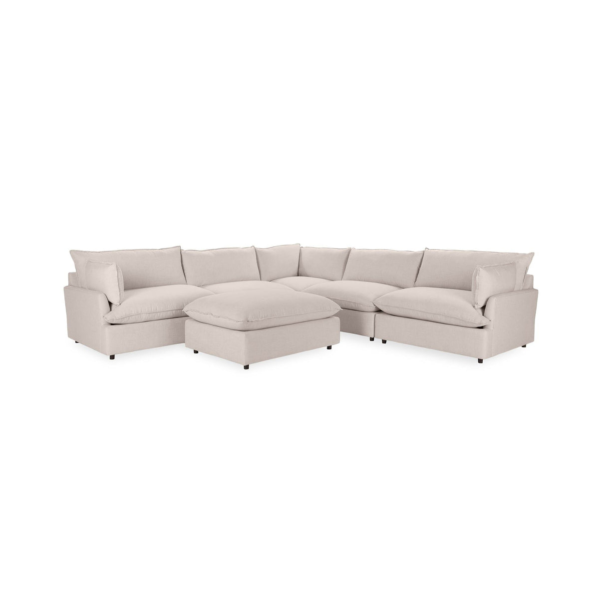 Caplan - 6 Piece Modular Sectional With Ottoman - Select Living Furniture - 2 Piece Living Room Sets - Classic Home - 5308SC621605 - Oat Beige - Caplan - 6 Piece Modular Sectional With Ottoman -