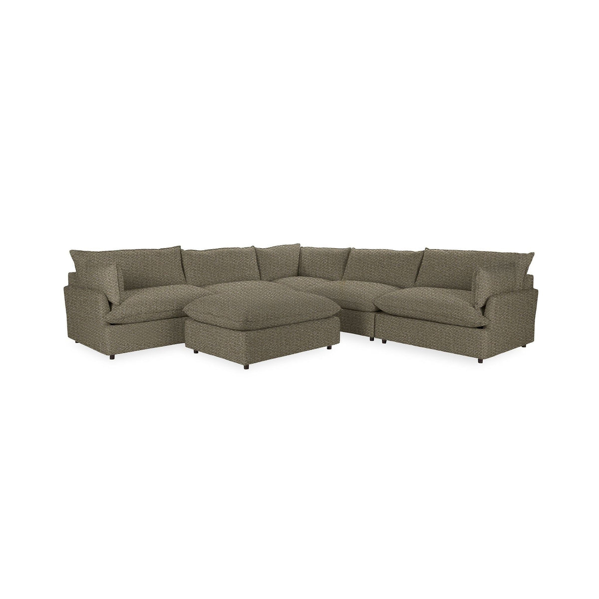 Caplan - 6 Piece Modular Sectional With Ottoman - Select Living Furniture - 2 Piece Living Room Sets - Classic Home - 5308SC622103 - Tuscan Olive - Caplan - 6 Piece Modular Sectional With Ottoman -