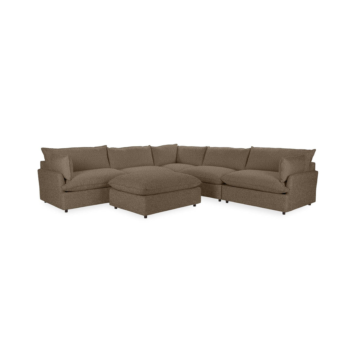Caplan - 6 Piece Modular Sectional With Ottoman - Select Living Furniture - 2 Piece Living Room Sets - Classic Home - 5308SC621606 - Mink Brown - Caplan - 6 Piece Modular Sectional With Ottoman -