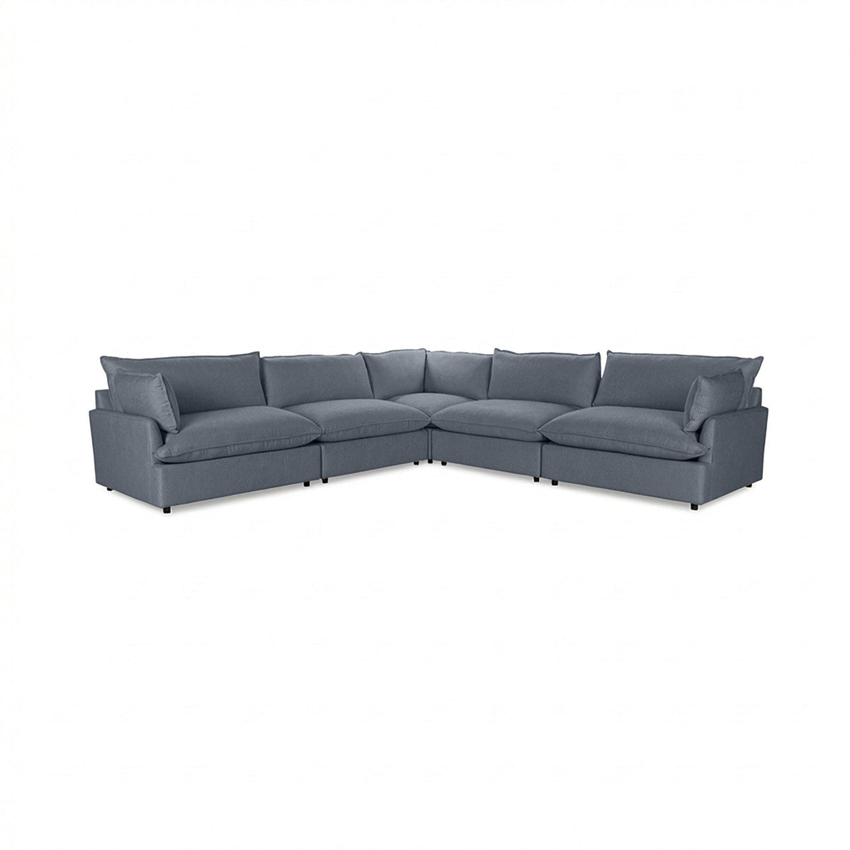 Caplan - Modular Sectional - Select Living Furniture - Stationary Sectionals - Classic Home - 5308SC521904 - Mystic Blue -5 Pc. Modular Sectional - Caplan - Modular Sectional -