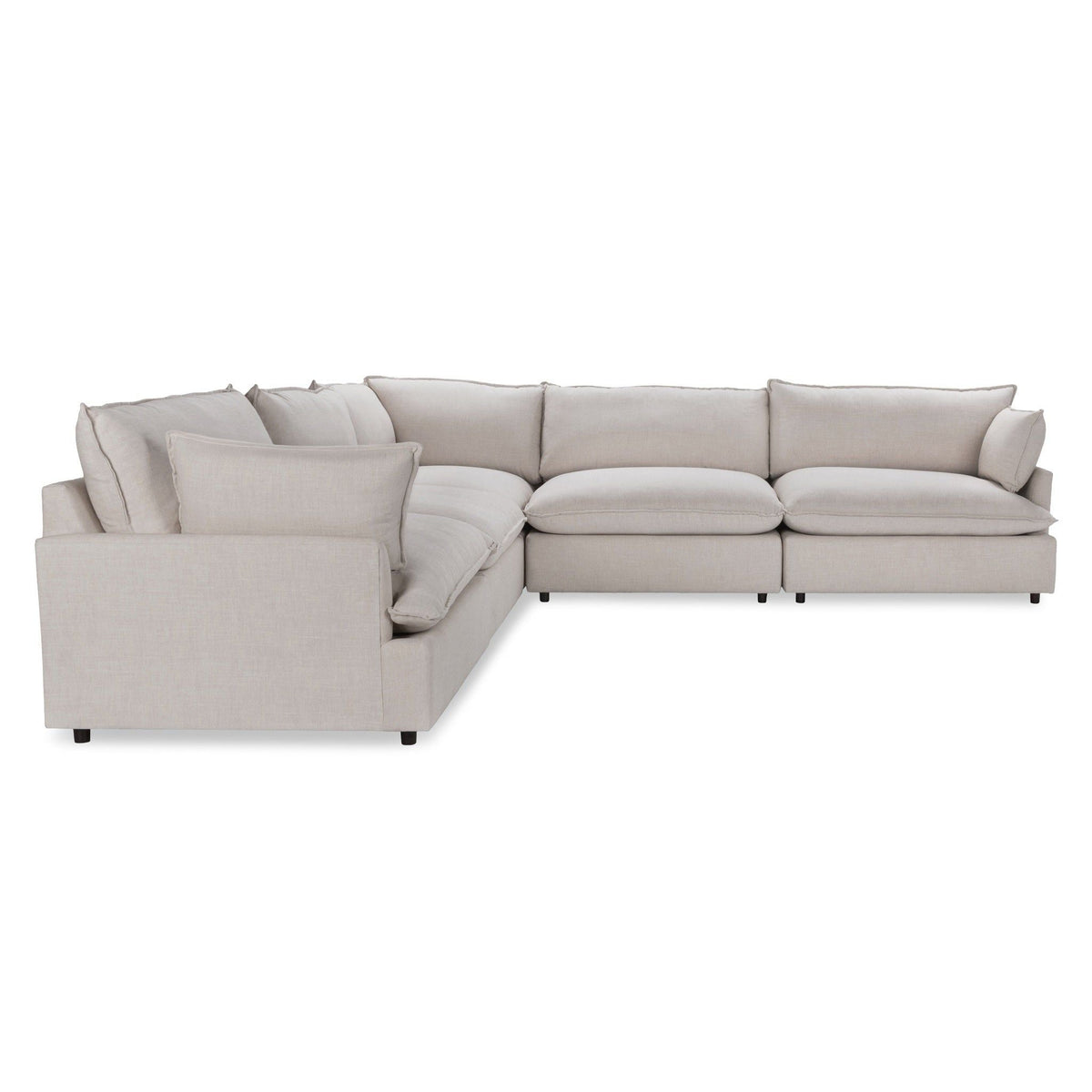Caplan - Modular Sectional - Select Living Furniture - Stationary Sectionals - Classic Home - 5308SC5DFL - Dawn White -5 Pc. Modular Sectional - Caplan - Modular Sectional -