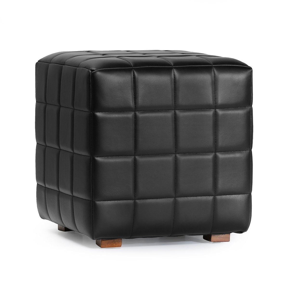 Carlo - Square Ottoman - Select Living Furniture - Upholstered Ottomans - Classic Home - 53002005 - Black - Carlo - Square Ottoman -