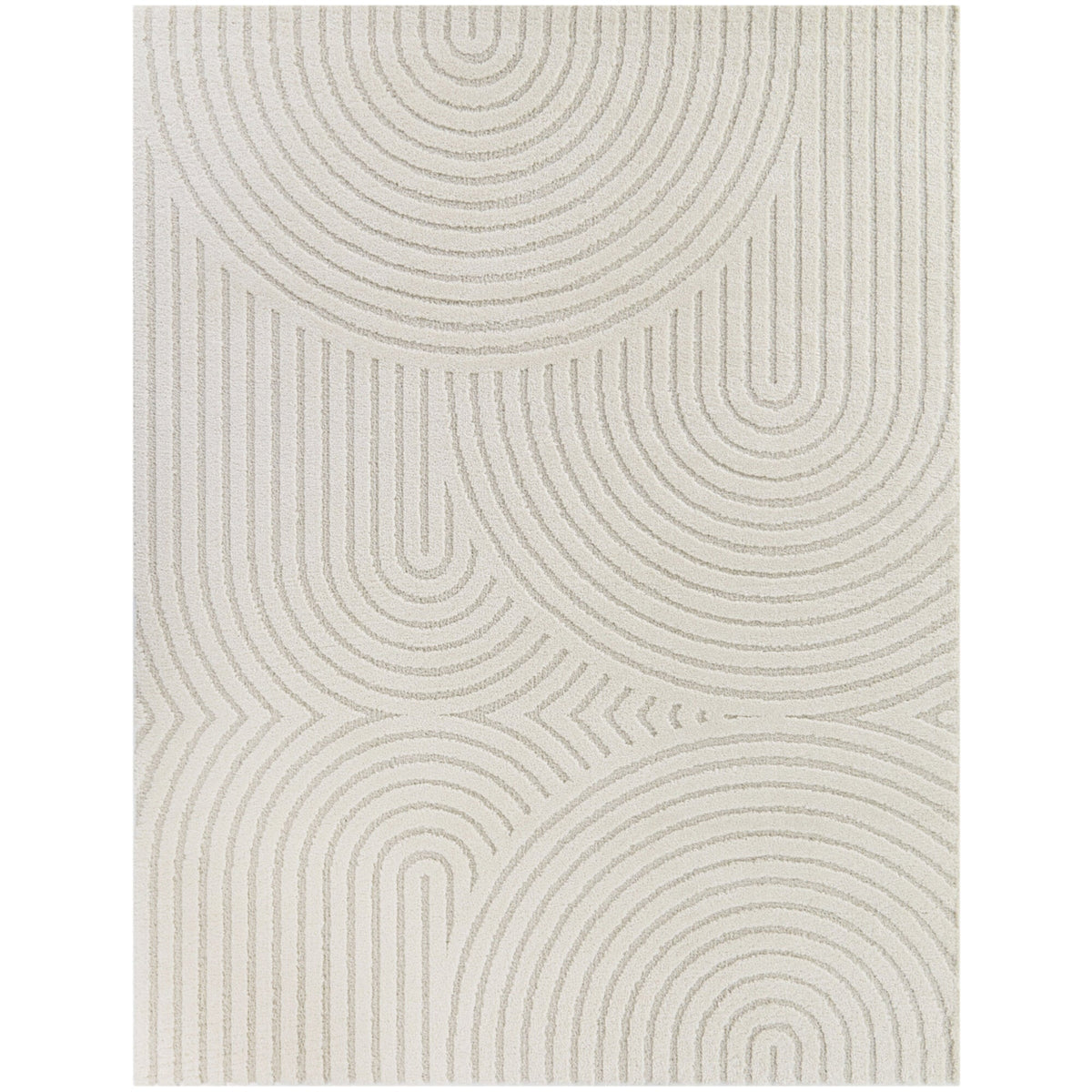 Caserio - Modern Geometric Rug - Select Living Furniture - Rugs - Balta Rugs -  - 5' 3" x 7' -Cream 59602-066 - Caserio - Modern Geometric Rug -