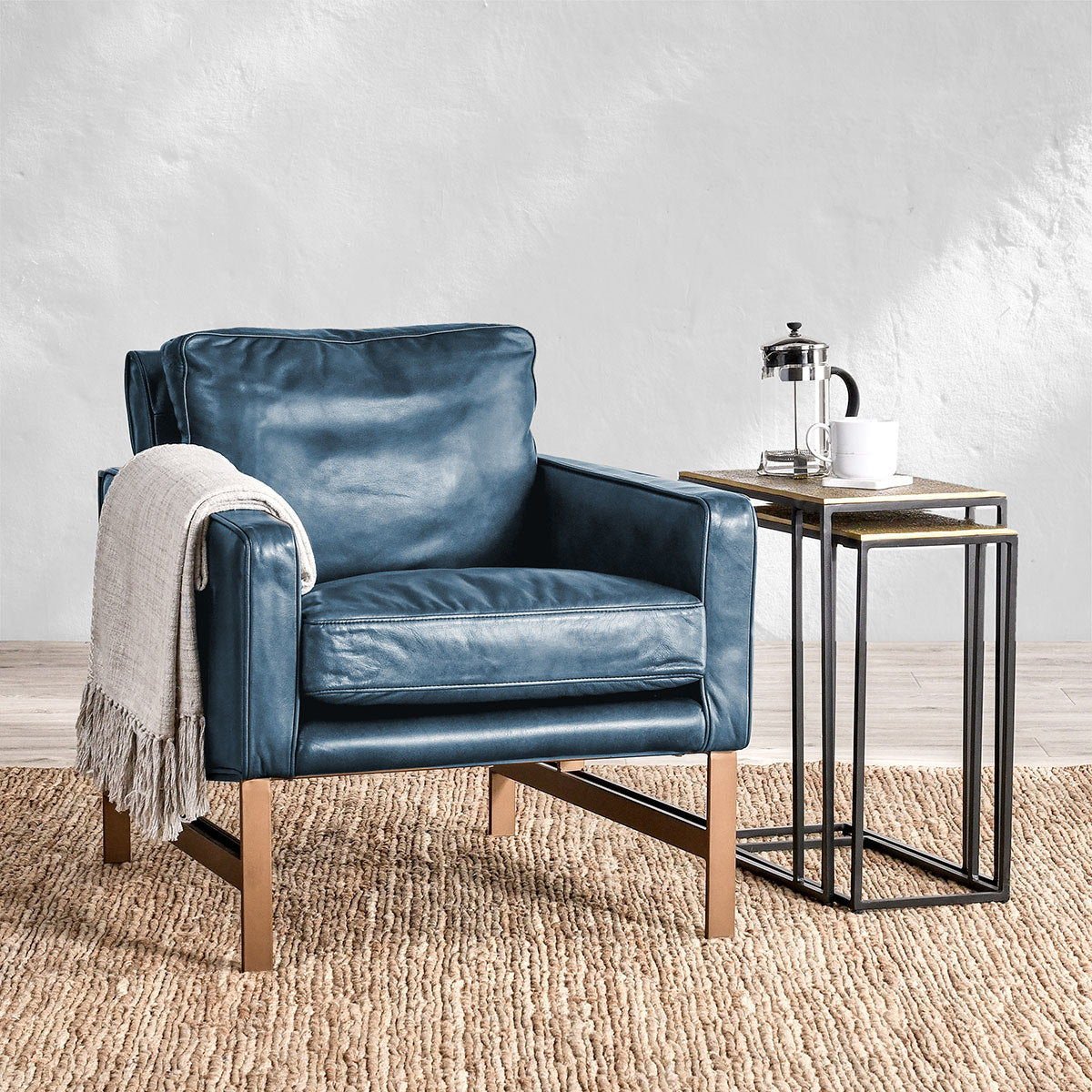 Chazzie - Club Chair - Ocean Blue - Select Living Furniture - Club Chairs - Classic Home - 53003980 - Chazzie - Club Chair - Ocean Blue -