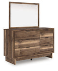 Chirason - Dresser And Mirror - Brown - Select Living Furniture - Dresser & Mirror - Signature Design by Ashley® - PCB3367B20 - Chirason - Dresser And Mirror - Brown -