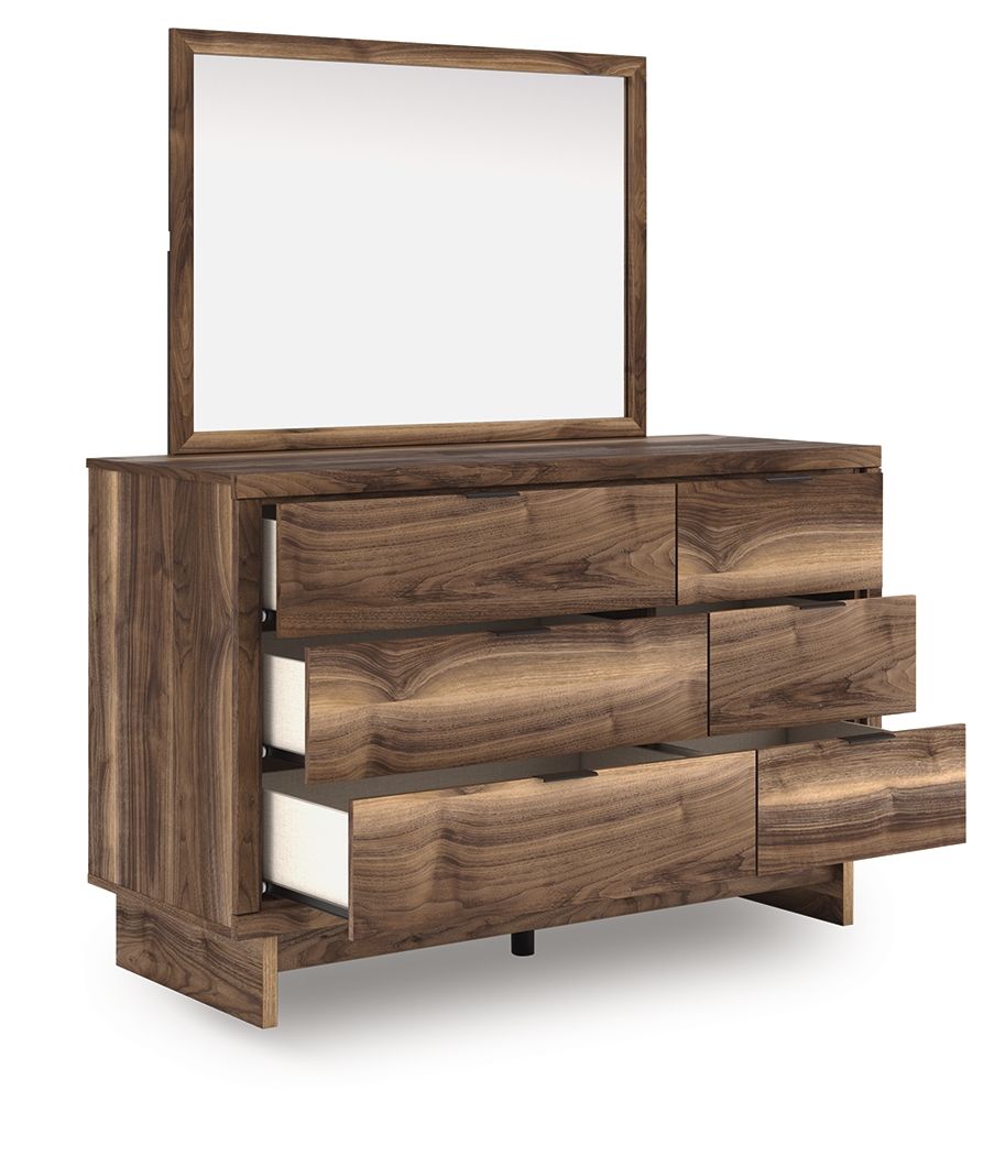 Chirason - Dresser And Mirror - Brown - Select Living Furniture - Dresser & Mirror - Signature Design by Ashley® - PCB3367B20 - Chirason - Dresser And Mirror - Brown -