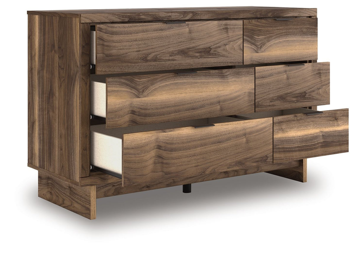 Chirason - Six Drawers Dresser - Select Living Furniture - Dressers - Signature Design by Ashley® - PCB3367B1 - Dark Brown -Dresser & Mirror - Chirason - Six Drawers Dresser -