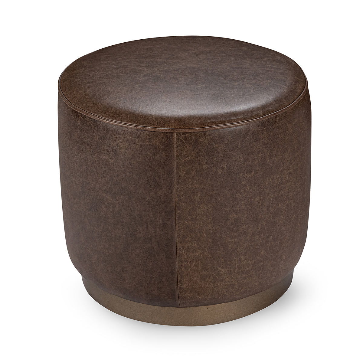 Clair - Leather Round Table - Select Living Furniture - Coffee Tables - Classic Home - 51012113 - Light Brown -End Tables - Clair - Leather Round Table -