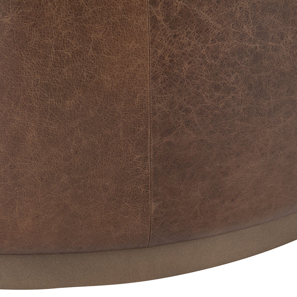 Clair - Leather Round Table - Select Living Furniture - Coffee Tables - Classic Home - 51012113 - Light Brown -End Tables - Clair - Leather Round Table -