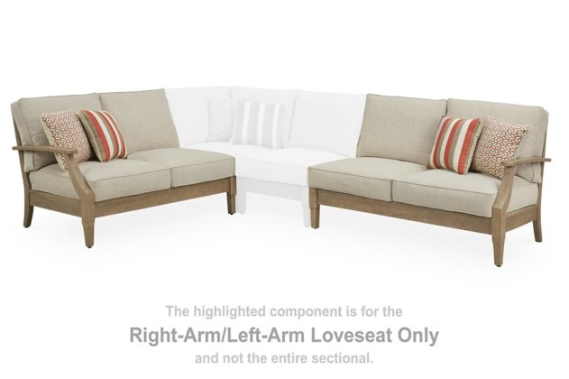 Clare View Beige Performance Fabric Outdoor Modular Sectional - Select Living Furniture - Ashley Furniture -  - 3 Piece Sectional -Light Beige - Clare View Beige Performance Fabric Outdoor Modular Sectional -