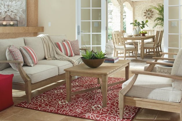 Clare View Outdoor Seating Set (Sofa or Loveseat) - Select Living Furniture - Select Living Furniture -  - Cream -Sofa Setup - Clare View Outdoor Seating Set (Sofa or Loveseat) -