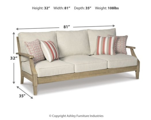 Clare View Outdoor Seating Set (Sofa or Loveseat) - Select Living Furniture - Select Living Furniture -  - Cream -Sofa Setup - Clare View Outdoor Seating Set (Sofa or Loveseat) -