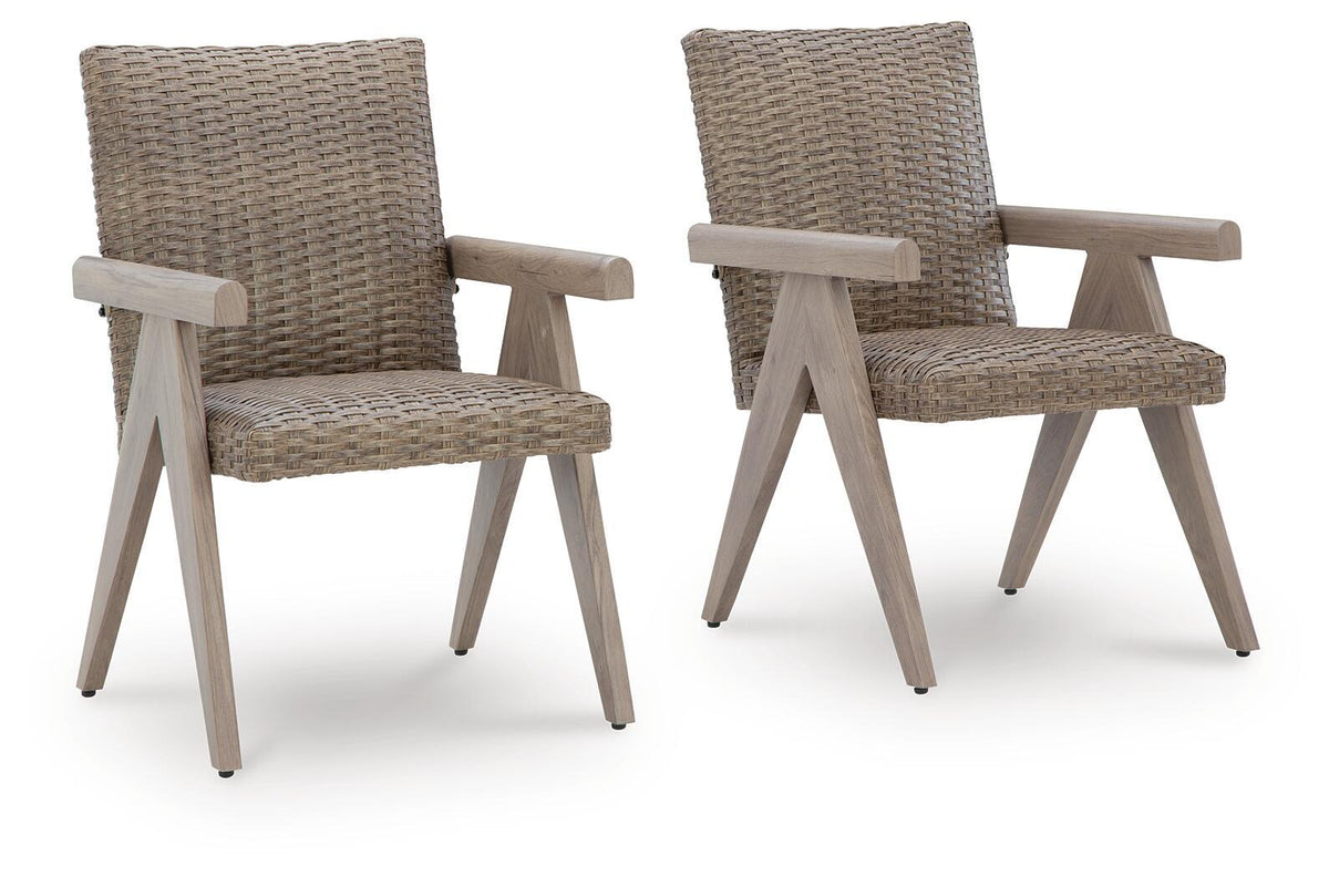 Cliff Trails - Arm Chair (Set of 2) - Beige - Select Living Furniture - Chair Sets - Signature Design by Ashley® - PCP690-601A - Cliff Trails - Arm Chair (Set of 2) - Beige -