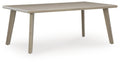 Cliff Trails - Rectangle Dining Table With Umbrella Option - Beige - Select Living Furniture - Dining Tables - Signature Design by Ashley® - PCP690-625 - Cliff Trails - Rectangle Dining Table With Umbrella Option - Beige -
