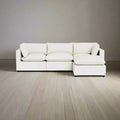 Cloud White Performance Linen Sofa 122" + Ottoman - Select Living Furniture - Select Living Furniture -  - Cloud White -No Storage - Cloud White Performance Linen Sofa 122" + Ottoman -