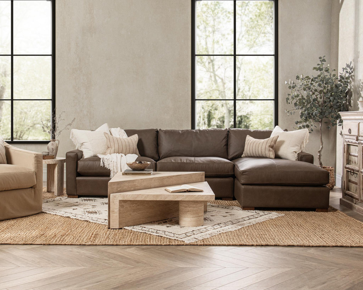 Coburn - Chaise Sofa - Select Living Furniture - Stationary Sectionals - Classic Home - 5317LCHEPNA - El Paso Navy -Left Arm Facing Chaise - Coburn - Chaise Sofa -