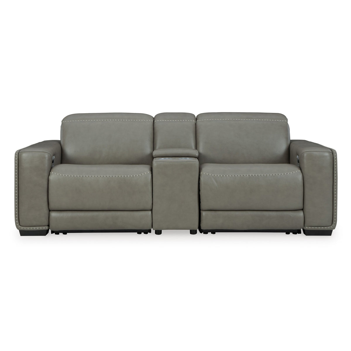 Correze Reclining Sectional - Select Living Furniture - Signature Design by Ashley® - CORREZE-2PC-C - Gray -2-Piece Power Reclining Loveseat + Console - Correze Reclining Sectional -
