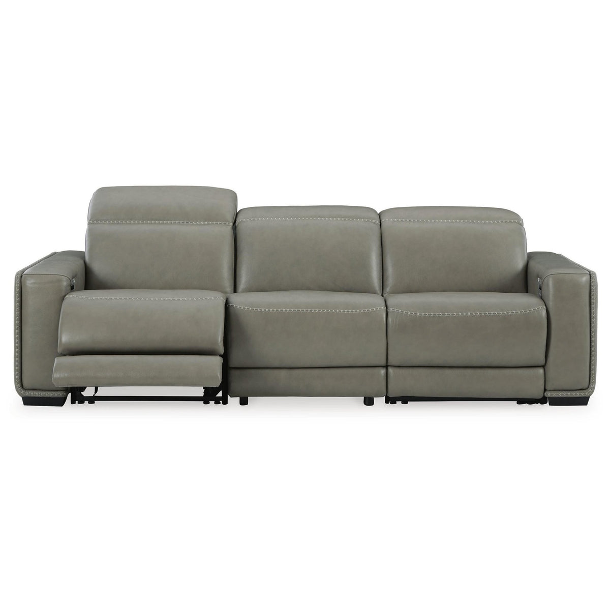 Correze Reclining Sectional - Select Living Furniture - Signature Design by Ashley® - CORREZE-3PC - Gray -3-Piece Power Reclining Sofa - Correze gray power reclining sofa styled in a living room -