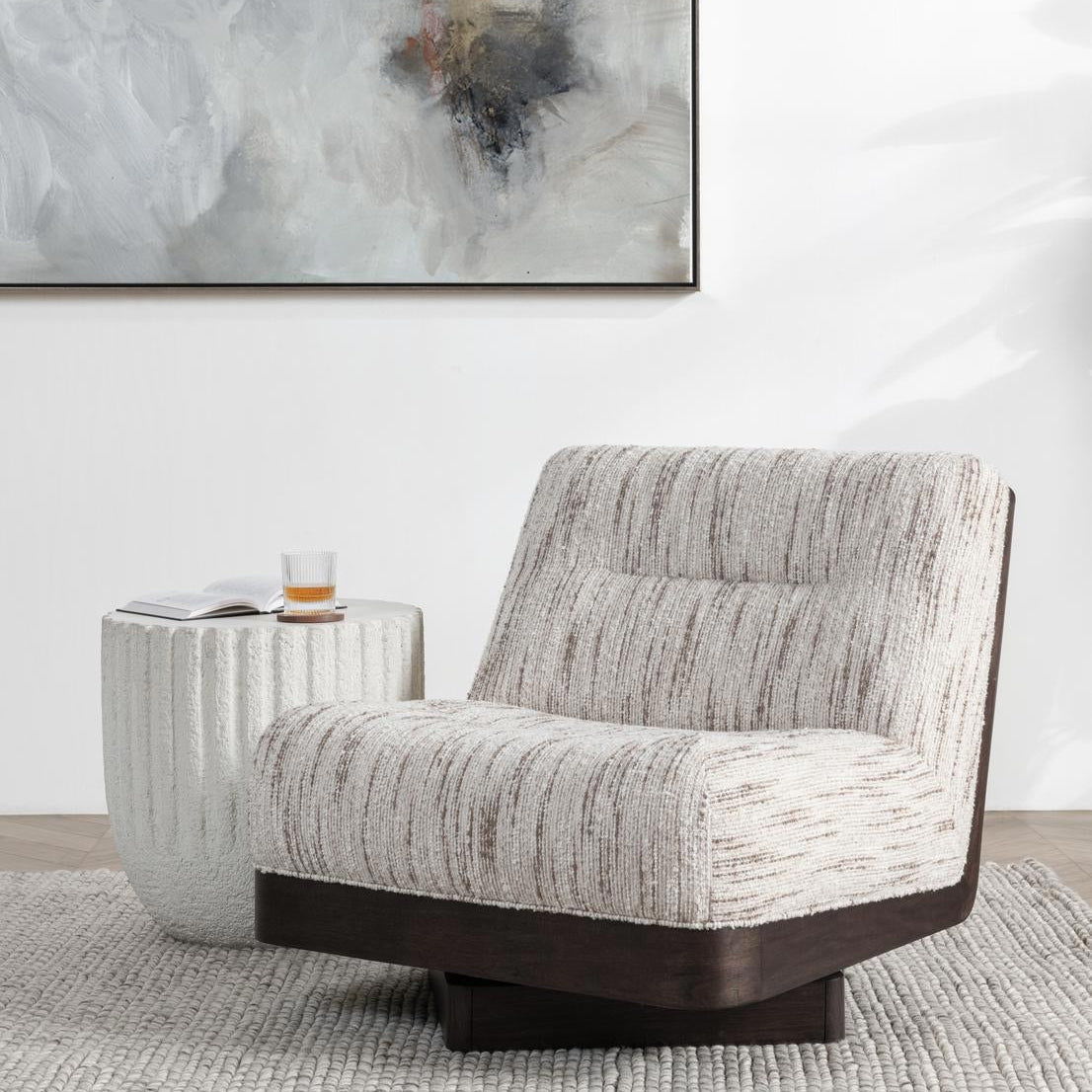 Crandall - Swivel Accent Chair - Cocoa Cream - Select Living Furniture - Swivel Chairs - Classic Home - 53006264 - Crandall - Swivel Accent Chair - Cocoa Cream -