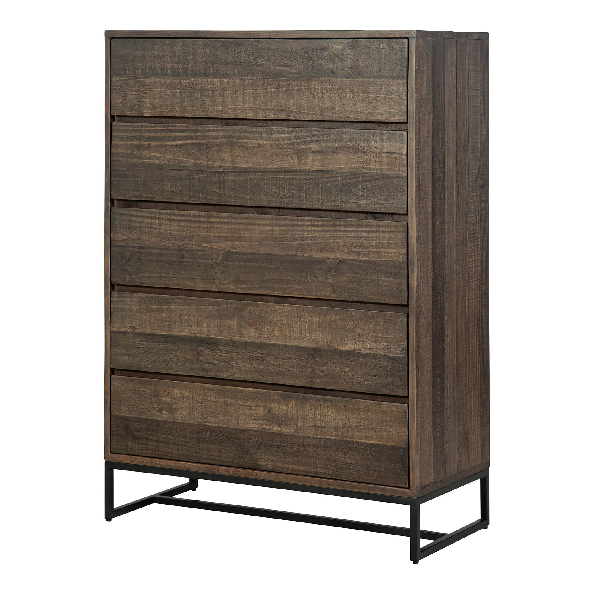 Elena - 5 Drawer Chest - Brown