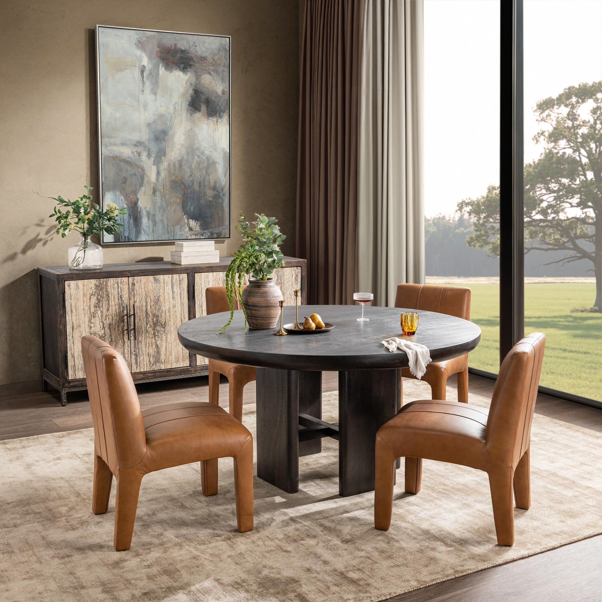 Celadon - Round Dining Table - Truffle Roast