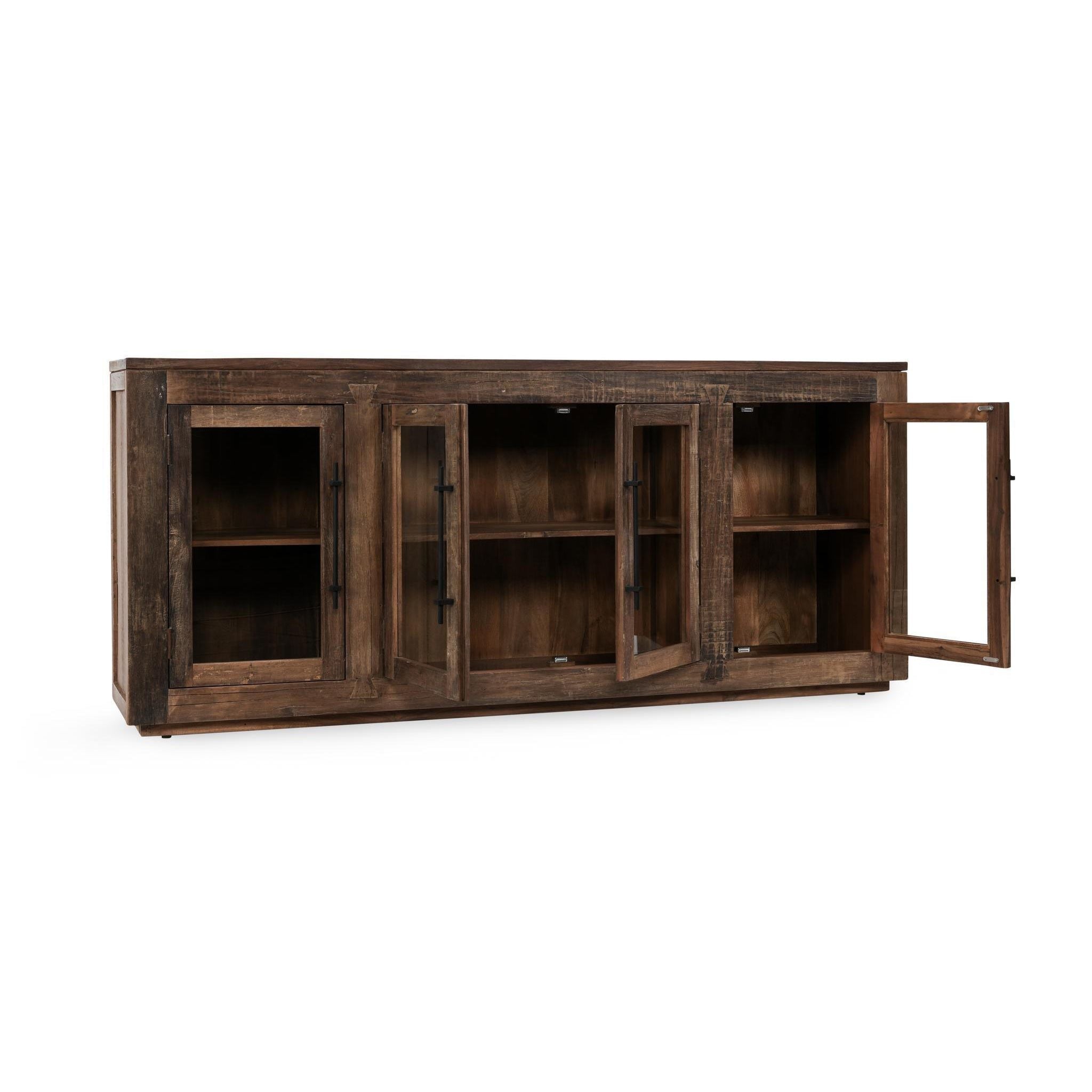 Jett - Wood 4 Door Cabinet - Natural