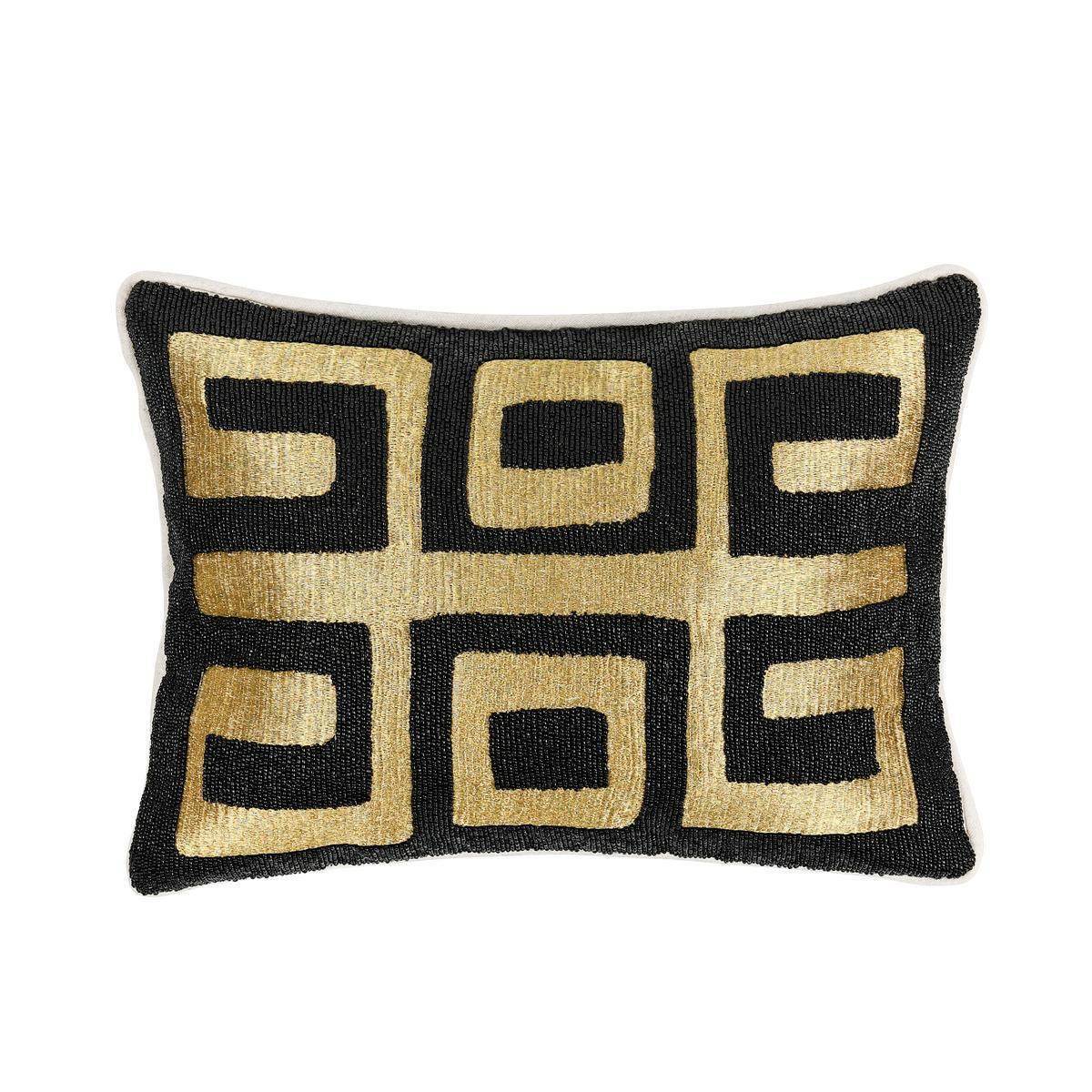 Dala - 12" x 16" Pillow - Black / Gold - Select Living Furniture - Accent Pillows - Villa - V300054 - Dala - 12" x 16" Pillow - Black / Gold -