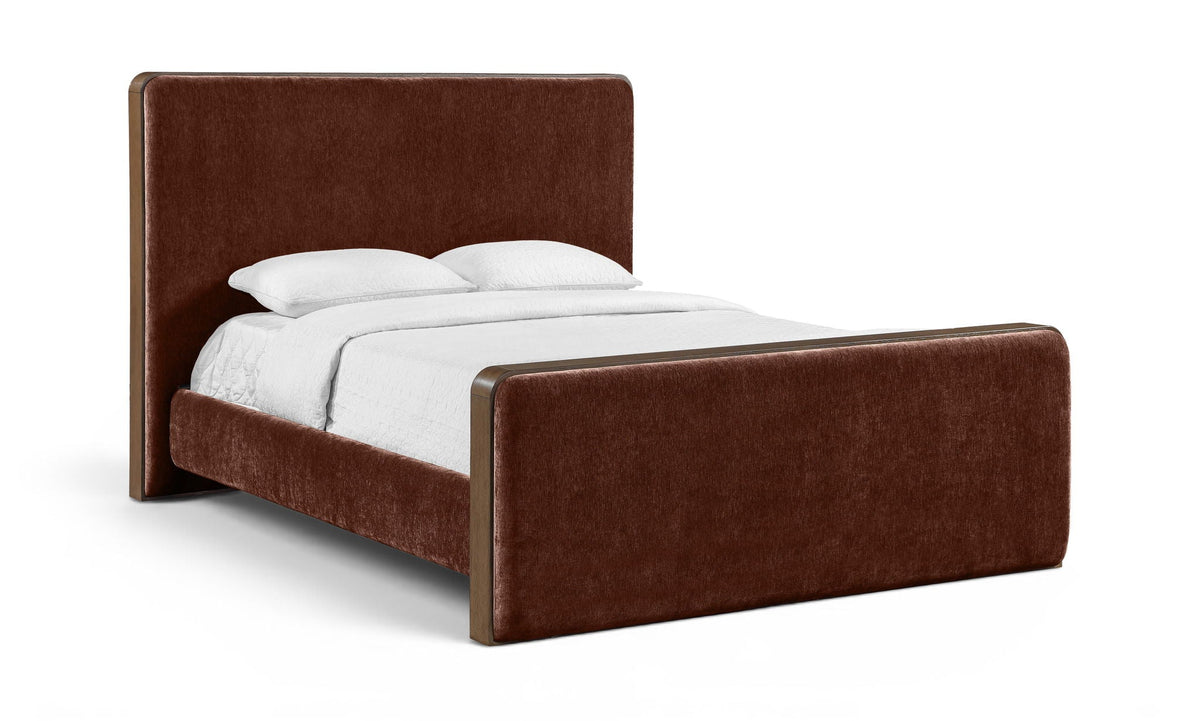 Dalton - Fabric Bed - Select Living Furniture - Upholstered Beds - Meridian Furniture - DaltonBurg-K - Dark Red -King - Dalton - Fabric Bed -