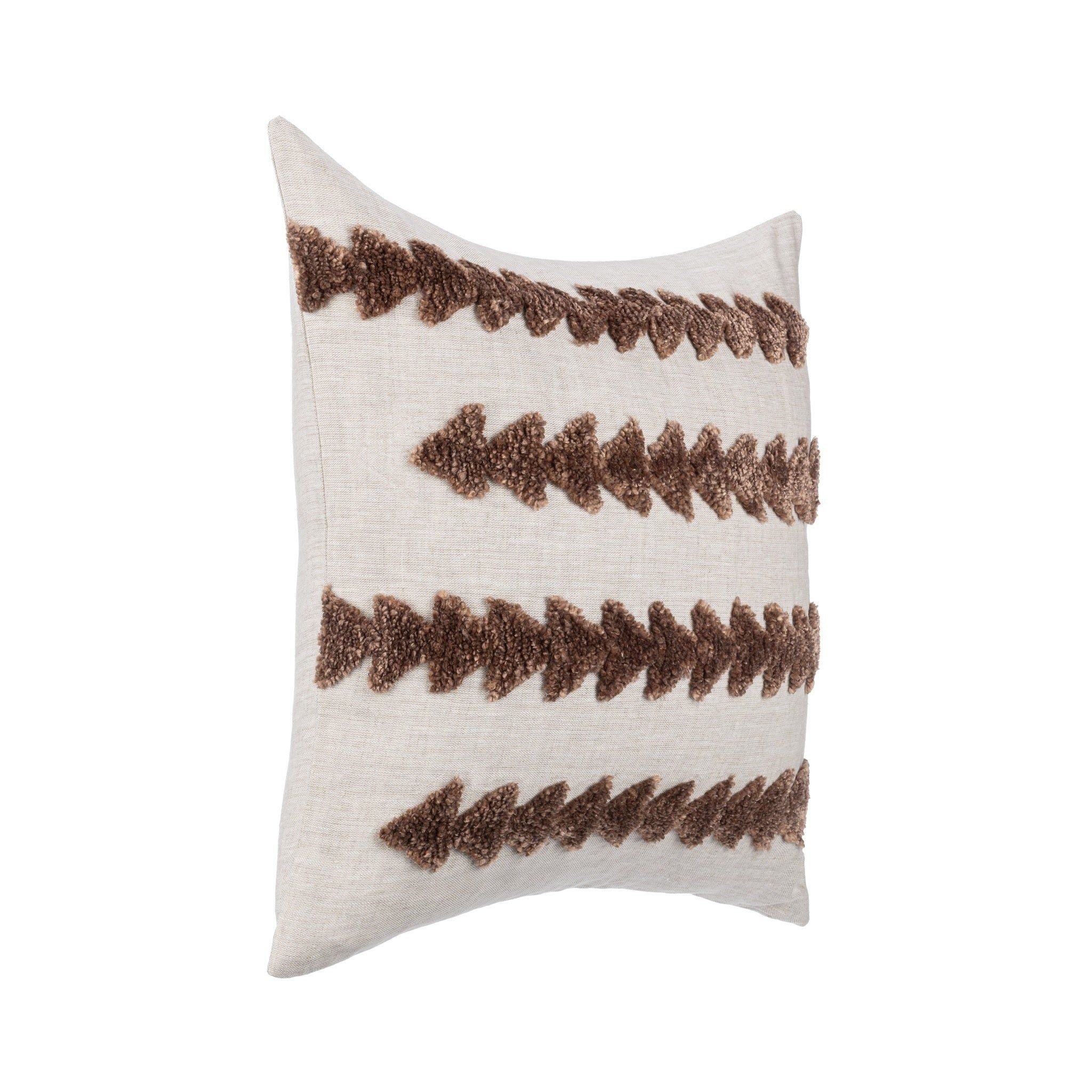 Lineage - Essay 22" x 22"Pillow - Frothed Brown