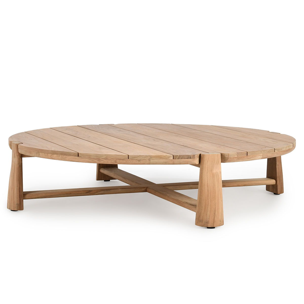 Aston - Outdoor Round Wood Coffee Table - Natural