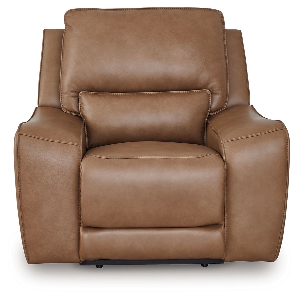 DeepWakes - Power Recliner With Adjustable Headrest - Select Living Furniture - Reclining Chairs - Signature Design by Ashley® - PCU6260613 - Light Brown - DeepWakes - Power Recliner With Adjustable Headrest -