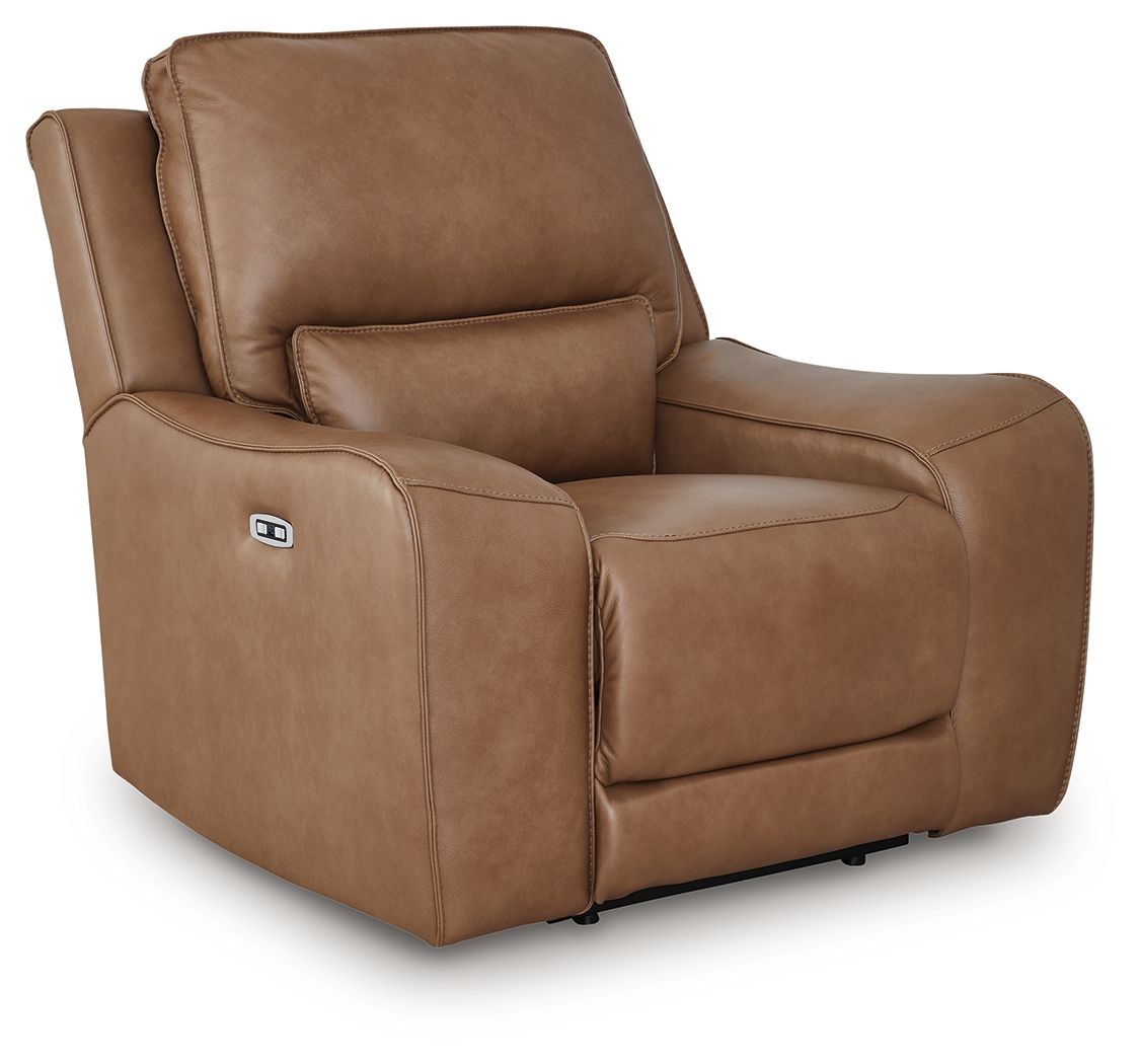 DeepWakes - Power Recliner With Adjustable Headrest - Select Living Furniture - Reclining Chairs - Signature Design by Ashley® - PCU6260613 - Light Brown - DeepWakes - Power Recliner With Adjustable Headrest -