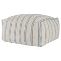 Delgada - Pouf - Natural / Blue - Select Living Furniture - Accent Poufs - Villa - VP10016 - Delgada - Pouf - Natural / Blue -