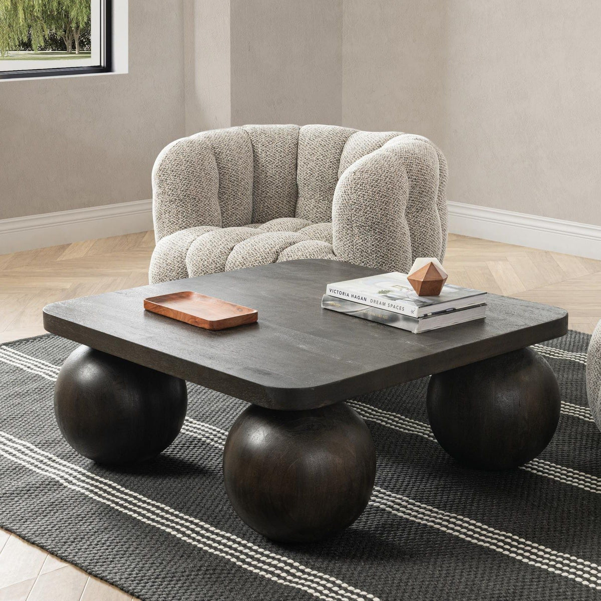 Delyla - Coffee Table - Select Living Furniture - Coffee Tables - Classic Home - 51011985 - Dark Brown - Delyla - Coffee Table -