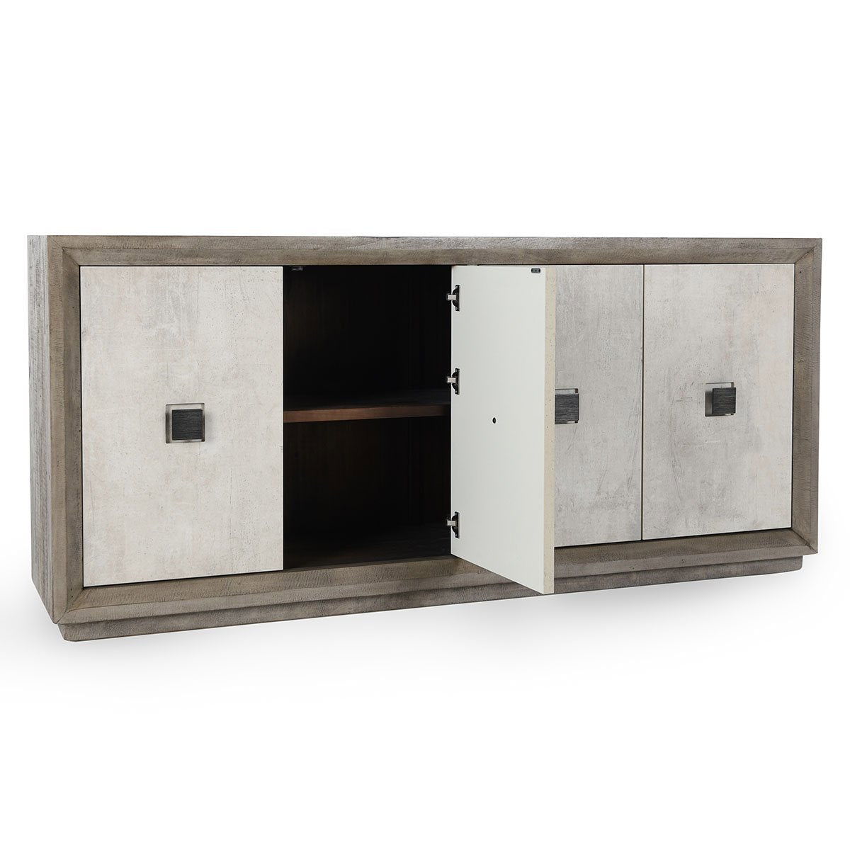 Denver - Solid Wood Cabinet - Select Living Furniture - Accent Cabinets - Classic Home - 52004147 - Gray -2 Door - Denver - Solid Wood Cabinet -
