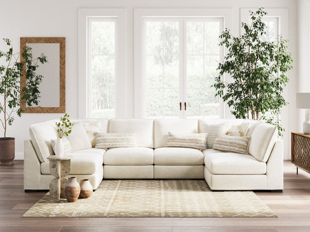 Donelson Creek Sectional - Select Living Furniture - Ashley Furniture -  - Vanilla -4-Armless Chair & 2-Corner Chair - Donelson Creek Sectional -