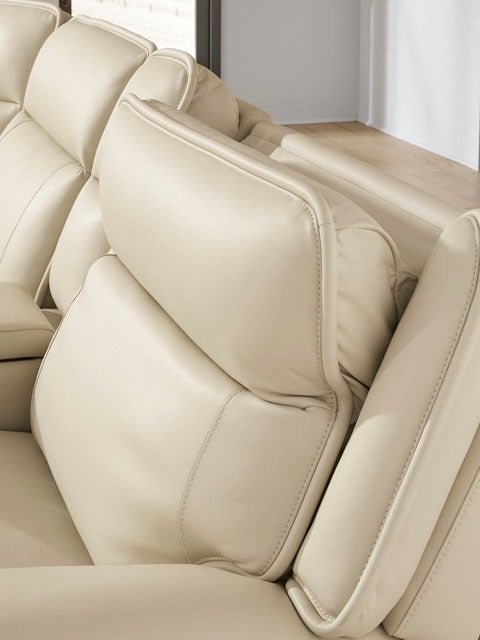 Double Deal Power Reclining Sectional - Select Living Furniture - Select Living Furniture - DD-3PC-C - 3-Piece Loveseat with Console -Almond - Double Deal Power Reclining Sectional -