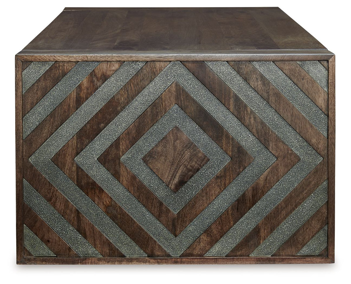 Dreggan - Rectangular Cocktail Table - Brown - Select Living Furniture - Cocktail Tables - Signature Design by Ashley® - T567-1 - Dreggan - Rectangular Cocktail Table - Brown -