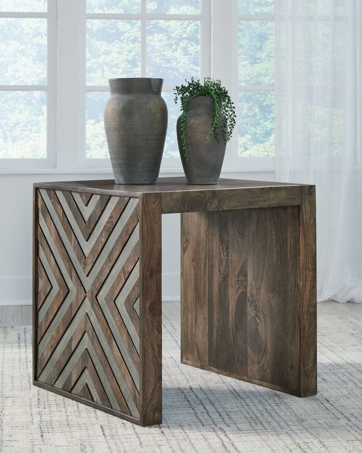 Dreggan - Square End Table - Brown - Select Living Furniture - End Tables - Signature Design by Ashley® - T567-2 - Dreggan - Square End Table - Brown -