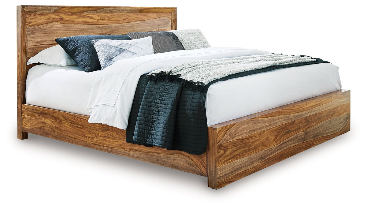 Dressonni - Queen Panel Bed - Brown - Select Living Furniture - Panel Beds - Signature Design by Ashley® - B790B2 - Dressonni - Queen Panel Bed - Brown -