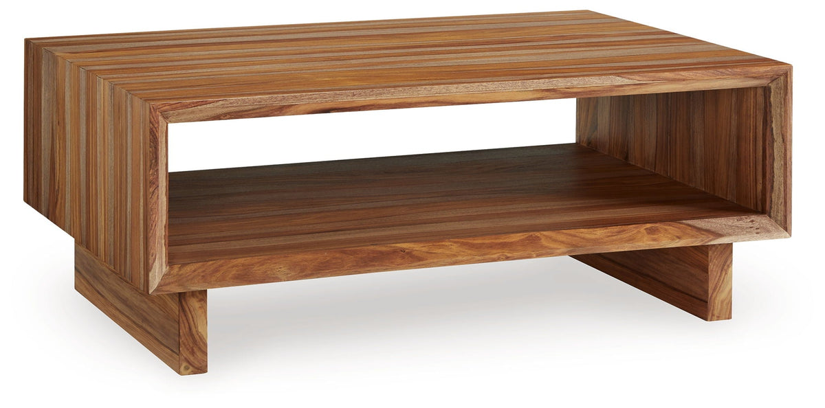 Dressonni - Rectangular Cocktail Table - Brown - Select Living Furniture - Cocktail Tables - Signature Design by Ashley® - T690-1 - Dressonni - Rectangular Cocktail Table - Brown -