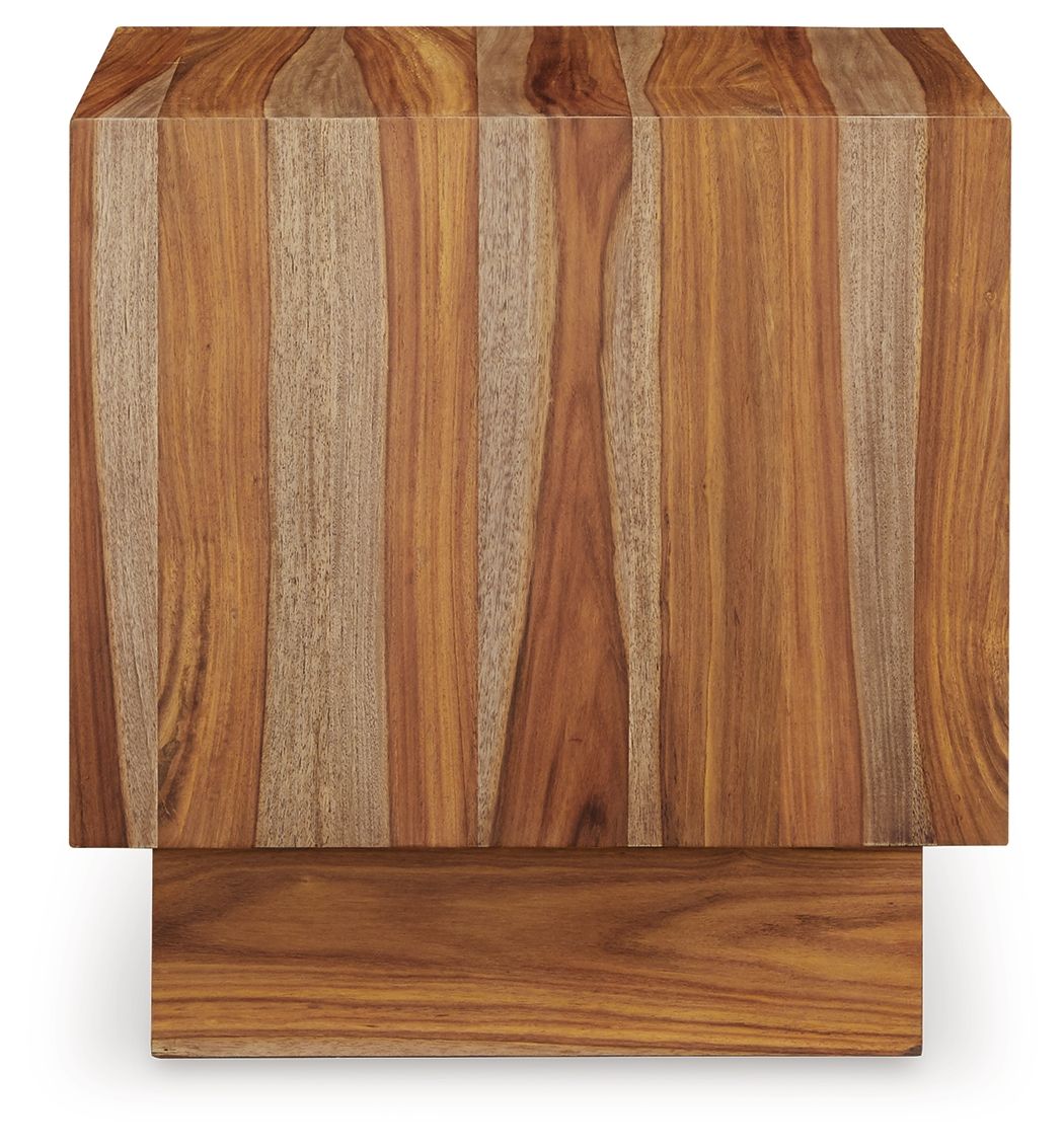 Dressonni - Square End Table - Brown - Select Living Furniture - End Tables - Signature Design by Ashley® - T690-2 - Dressonni - Square End Table - Brown -