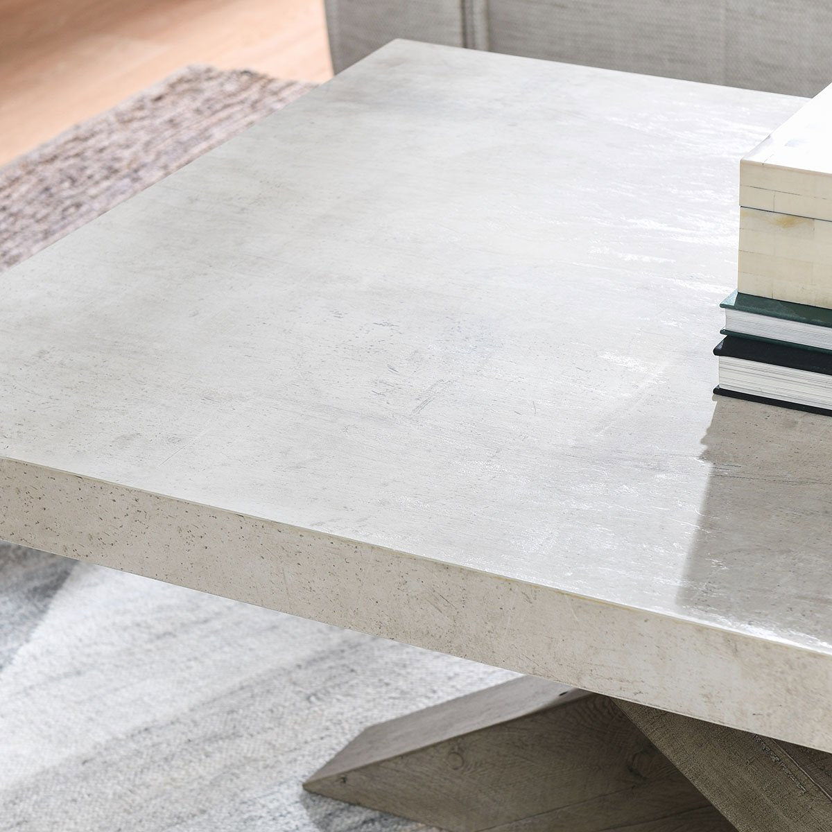 Durant - Coffee Table - Select Living Furniture - Coffee Tables - Classic Home - 51030948 - Distressed Gray - Durant - Coffee Table -