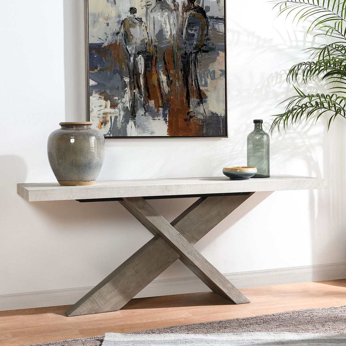 Durant - Console Table - Distressed Gray / Weathered Chalk - Select Living Furniture - Console Tables - Classic Home - 51030949 - Durant - Console Table - Distressed Gray / Weathered Chalk -