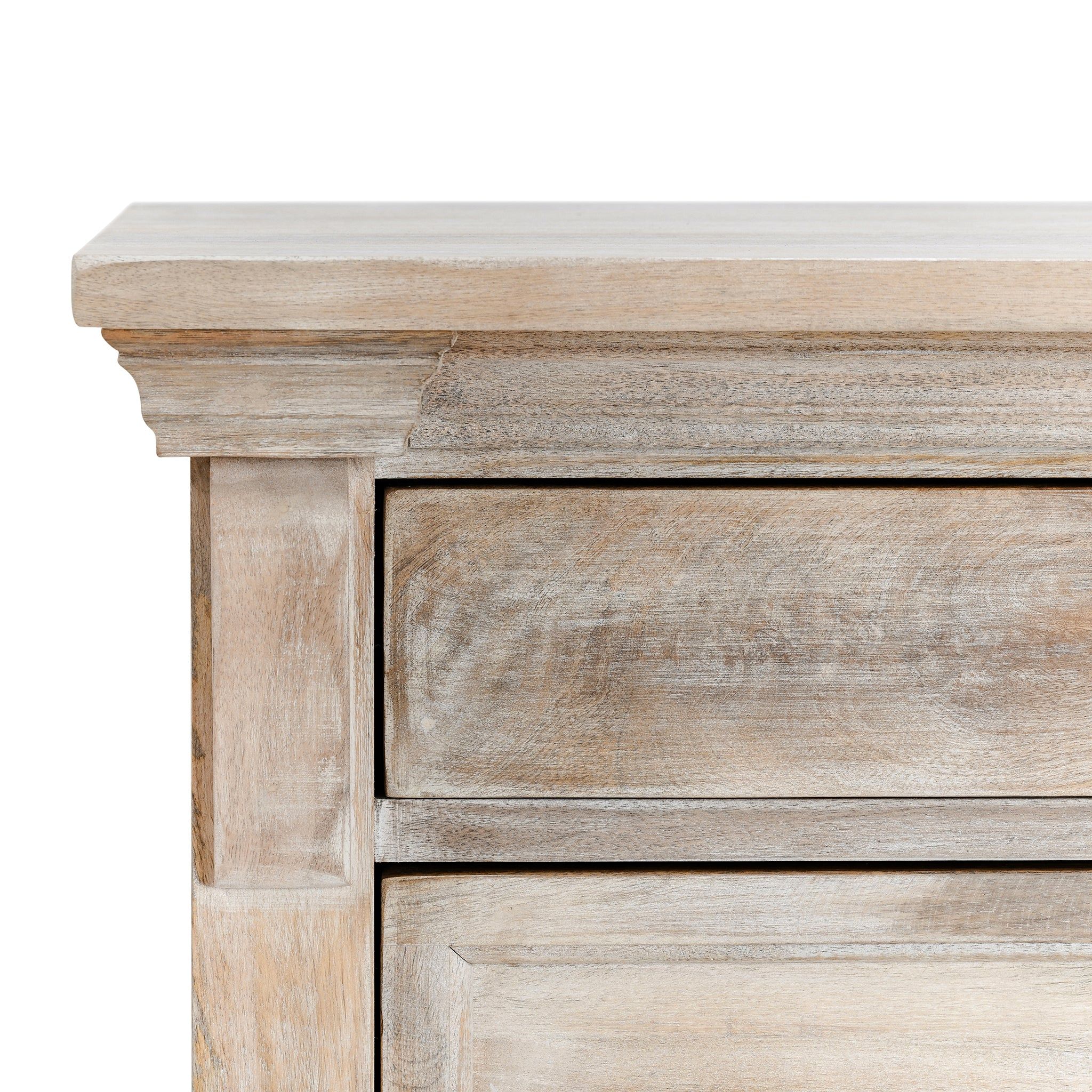 Adelaide - 3 Drawer Nightstand - Natural Cream Wash