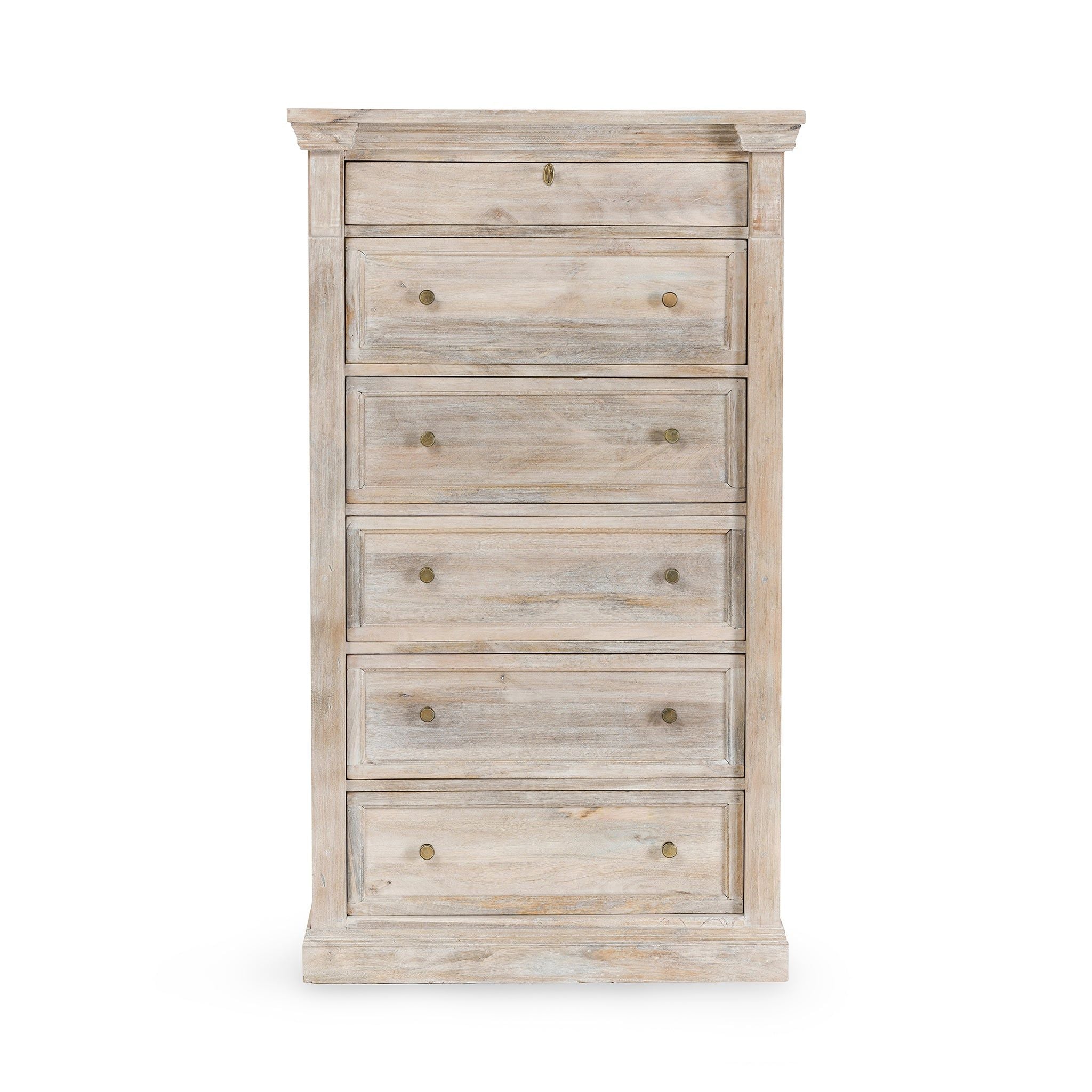 Adelaide - 6 Drawer Chest - Natural Cream Wash