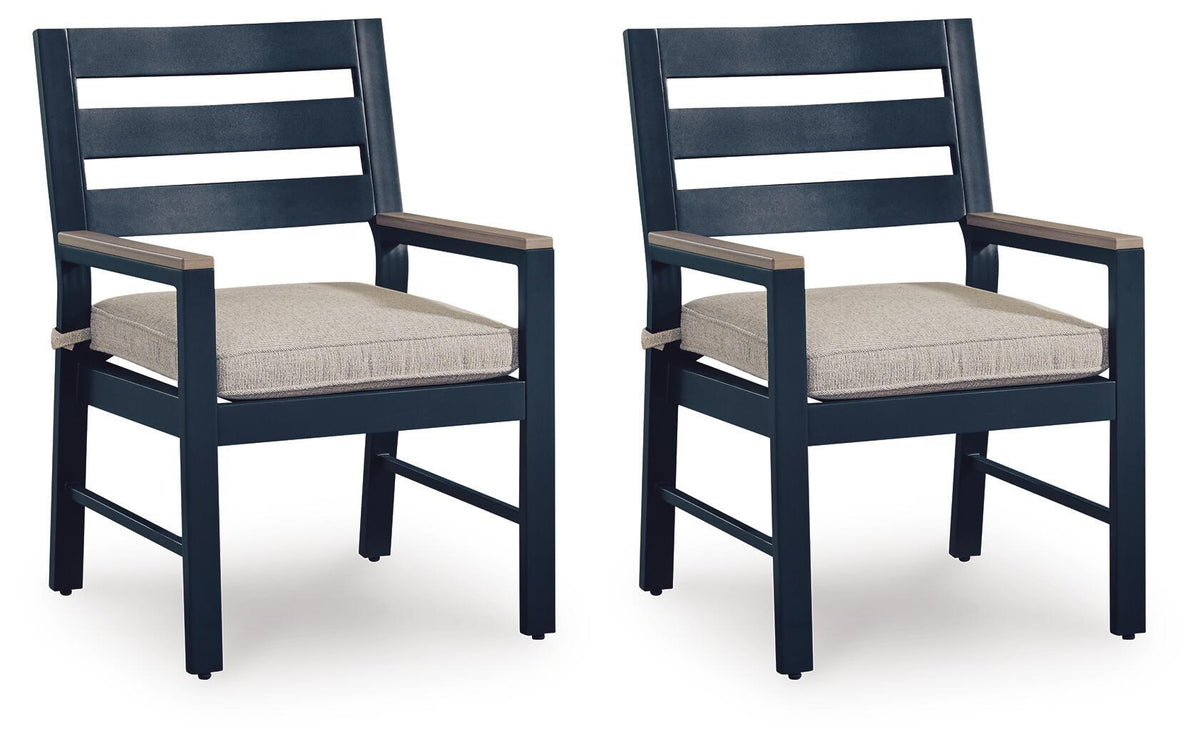 East Beach - Arm Chair With Cushion (Set of 2) - Blue - Select Living Furniture - Chair Sets - Signature Design by Ashley® - PCP587-601A - East Beach - Arm Chair With Cushion (Set of 2) - Blue -